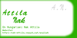 attila nak business card